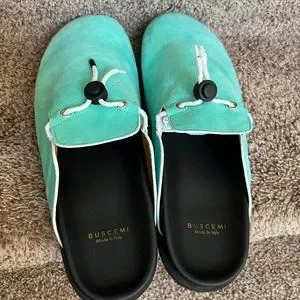 Buscemi | Shoes | Buscemi Mens Suede Turquoise Drawstrings  display picture 2